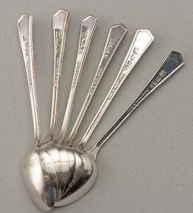 South African Sterling Silver Coffee Spoons (Set of 6) - Norman Watson, Durban, Dick King